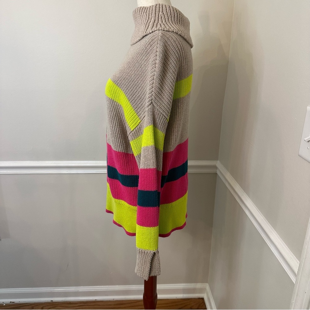 525 American Giana turtleneck sweater in cashew heather multi- Size S - Picture 3 of 5